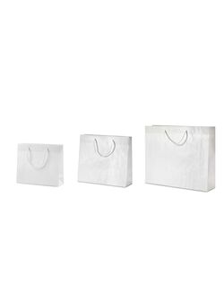 borse in carta sealing bianche con manici in cotone