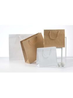 shopper in carta sealing  eleganti con maniglie in cordino di cotone