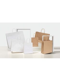 shopper carta lusso con manici in cotone