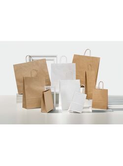 shopper in shopper in carta sealing con maniglia intrecciata