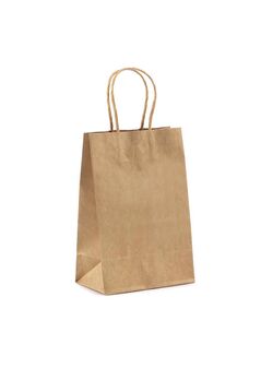 Shopper in Carta Kraft Avana con Maniglia Intrecciata Shopper in Carta Kraft Avana con Maniglia Intrecciata