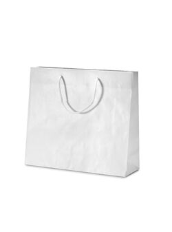shopper in carta sealing colore bianco e maniglie in cotone shopper in carta sealing colore bianco e maniglie in cotone