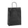shopper in carta colore nero con maniglie intrecciate