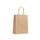 shopper carta lusso colore avana con maniglie di cotone