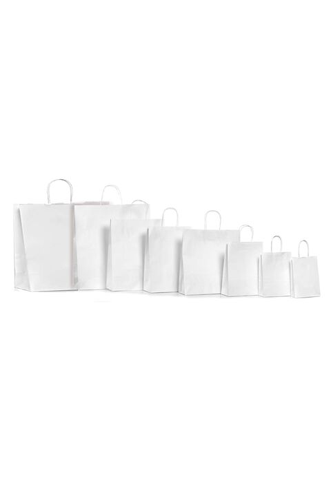 borse shopper in carta kraft bianche