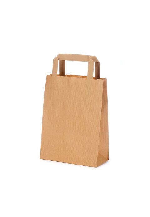 shopper in carta sealing avana con maniglia piatta