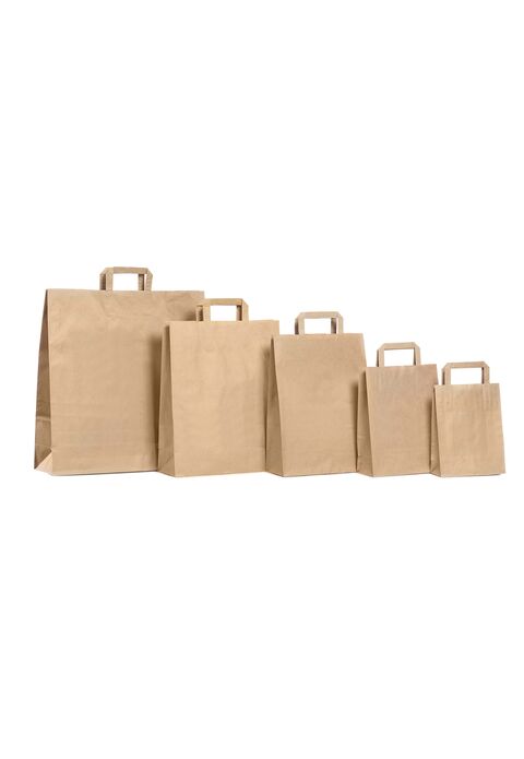 shopper in carta avana e maniglia piatta