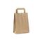 borsa in carta kraft colore avana con maniglia piatta