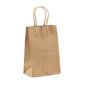 Shopper in Carta Kraft Avana con Maniglia Intrecciata