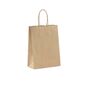 shopper in carta kraft colore avana e maniglie intrecciate
