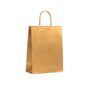 shopper in carta finitura oro metallizzato con maniglie intrecciate