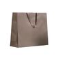 Shopper in Carta Lusso colore Tabacco con maniglia di grosgrain in tinta