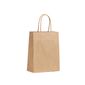 shopper carta lusso colore avana con maniglie di cotone