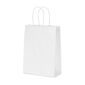 shoppe in carta kraft bianco con maniglie intrecciate