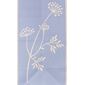 dettaglio soffietto laterale azzurro con fiori colore neutro