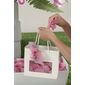 shopper in carta con finestra trasparente e manici in corda per bomboniere