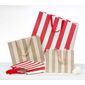 borse in carta lusso a righe con manici in grosgrain