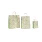 shopper carta erba riciclata al 100% fantasia salvia verde con maniglia intrecciata