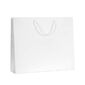shopper in carta lusso kraft colore bianco 170 gr con maniglia in cordino di cotone