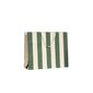 Shopper Carta Stripes Verde con Maniglia in Grosgrain