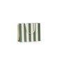 Shopper Carta Stripes Verde con Maniglia in Grosgrain