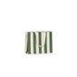 Shopper Carta Stripes Verde con Maniglia in Grosgrain