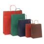 shopper in carta sealing in colori assortiti con maniglie intrecciate