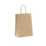 shopper in carta kraft colore avana e maniglie intrecciate