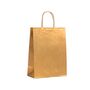 shopper in carta finitura oro metallizzato con maniglie intrecciate