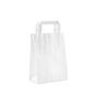 shopper carta kraft bianca con maniglia piatta