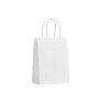 shopper in carta lusso colore bianco con maniglia di cotone