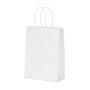 shopper in carta kraft bianca con maniglie intrecciate